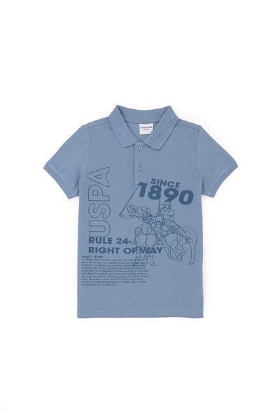 U.S. Polo Assn. Тениска с индигово деколте за момче 50288126 -Vr028