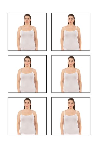 ÖZKAN underwear Özkan 25923 6 pachete de curea de frânghie din viscoză pentru femei, curea moale și subțire, atlet de dimensiuni mari