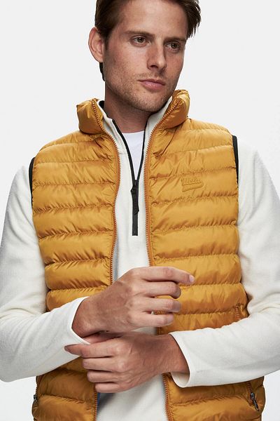 UCLA Blume Yellow Zip and Pocket Polyester Standard Fit Men's Vest
