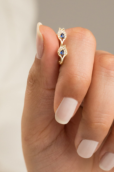 Çgk Çiğdem Gürel Kuyumculuk 14 Ayar Lale Çocuk Küpesi