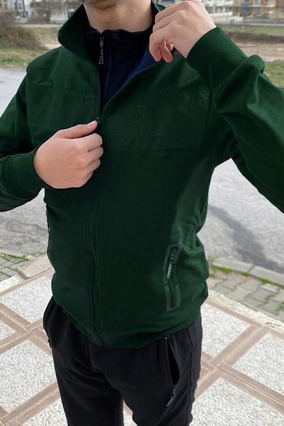 REMSA Πράσινη ανδρική αθλητική φόρμα - Lycra Combed Cotton, Model 2711