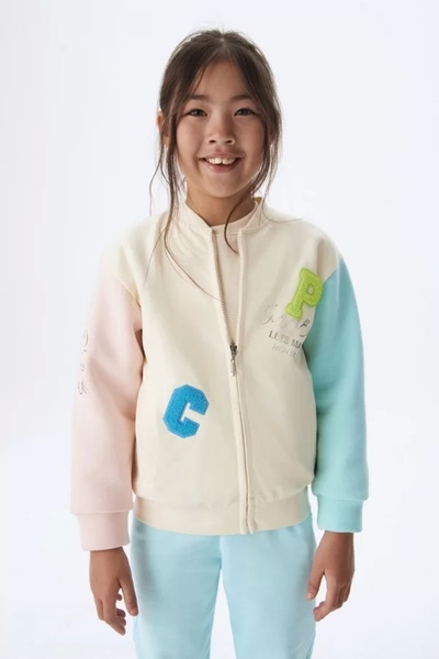 nk kids Krem Kız Çocuk Kolej Hırka