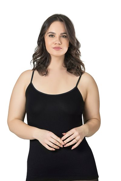 ÖZKAN underwear Özkan 25923 Women's Viscose Satin Ribbed Flexible Soft Comfortable Plus Size Undershirt