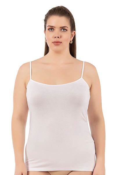 ÖZKAN underwear Özkan 25923 6 pachete de curea de frânghie din viscoză pentru femei, curea moale și subțire, atlet de dimensiuni mari