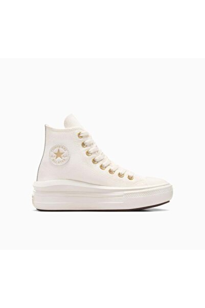 Converse Ctas Move Hi Egretmetallic Světle Zlaté Unisex Dětské Boty pro Volný Čas UNISEX DĚTI