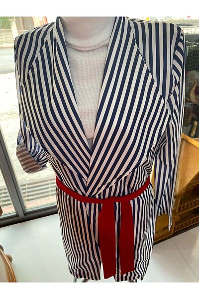 MUTLUDÜNYAM 80cm Striped Shirt-Jacket Set