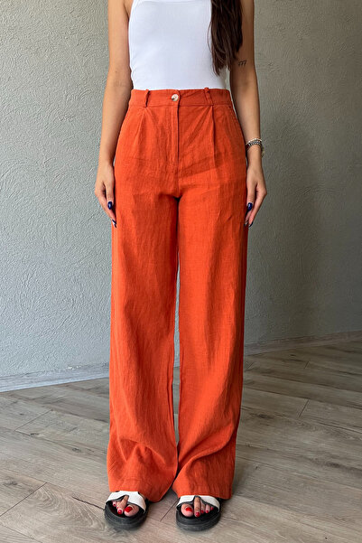 Seda Yalçın Atelier Полотняні штани з плісированою передньою частиною