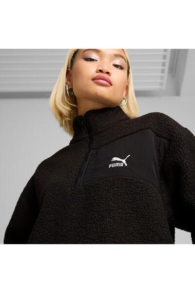 Puma Classics Winterized Half-Zip Women's Crew Sweatshirt