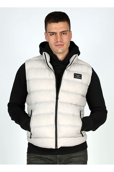 Lee Cooper Men's Vest - Stone, 251 Lcm, 235001   Bristol Stone