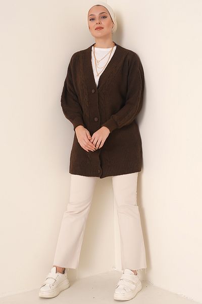 Bigdart 15768 Hijab-Strickjacke – Braun