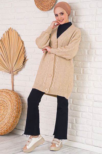 Bigdart 15768 Hijab-Strickjacke – Keks