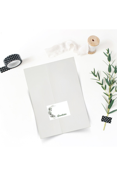 GNDR 13x18- Dikey İki Kapaklı Şeffaf Davetiye Zarfı (50 Adet)