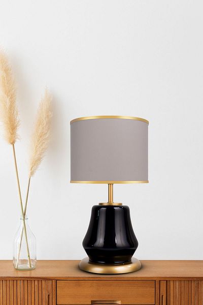 MINIMAL ETICARET VE BILGI TEKNOLOJILERI Elite Gloss Black Lampshade Glass