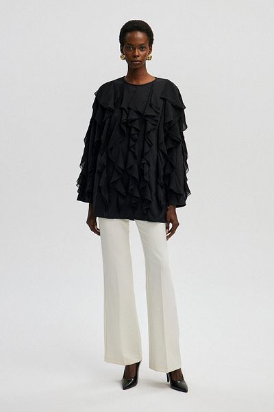 Touché Privé CHIFFON TUNIC WITH FLOWER