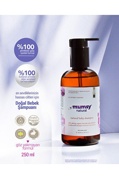 Mumsy Natural Doğal Bebek Şampuanı | Saç ve Vücut Şampuanı, Organik Bitkisel Formül, Yenidoğandan İtibaren