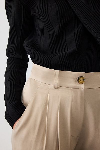 Mısırlı Pantaloni Palazzo Beige pentru damă cu picioare largi