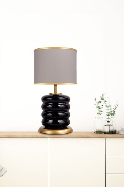 MINIMAL ETICARET VE BILGI TEKNOLOJILERI Black Lampshade - Glass Mirror Gloss Black