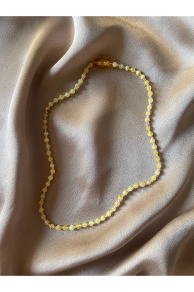 kehribarkolye قلادة الطفل من العنبر الطبيعي