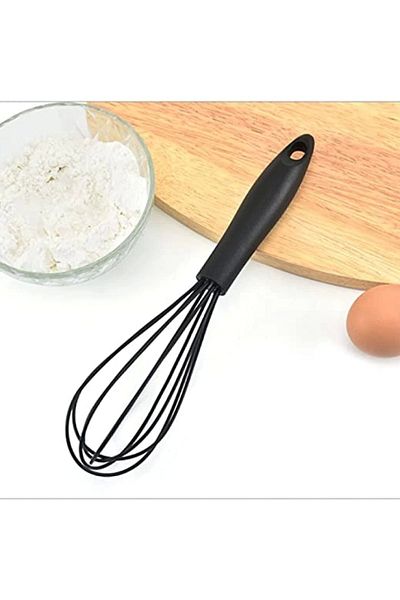 Yenigeldi Practical Silicone Beater - Grey and Black, Anti-Scratch, Food Pastry Baking Stirring Frothing