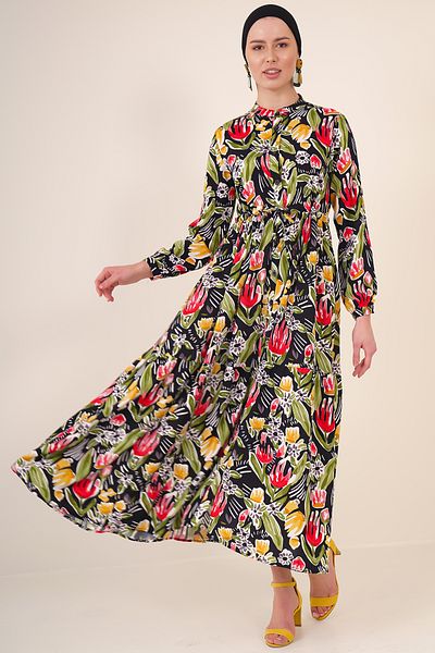 Bigdart Φόρεμα Hijab 2144 Judge Collar - Μαύρο