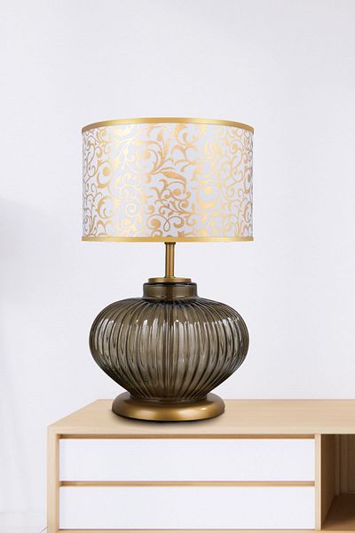 MINIMAL ETICARET VE BILGI TEKNOLOJILERI Black Ellipse Transparent Glass Lampshade