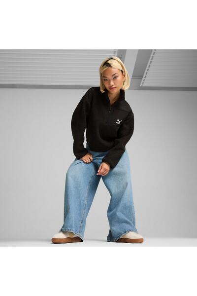 Puma Classics Winterized Half-Zip Women's Crew Sweatshirt