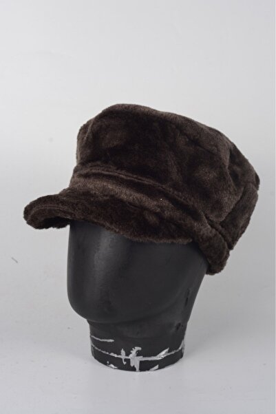 mercantoptan Yumuşak Dokulu Pelüş Kadın Kasket Şapka Kaptan Denizci Tipi