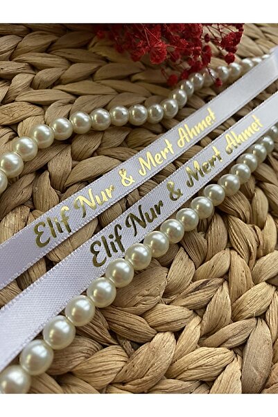 Rima Tasarım Incili Isimli Yüzük Kurdelesi Söz Ve Nişan Kurdelesi Damat Kahvesi Peçete Hediyeli