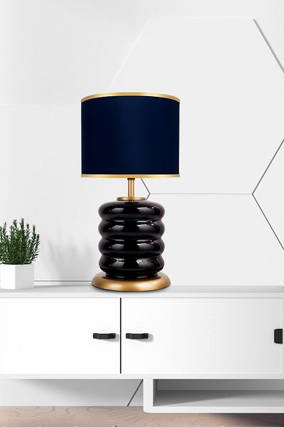 MINIMAL ETICARET VE BILGI TEKNOLOJILERI Black Lampshade - Glass Mirror Gloss Black