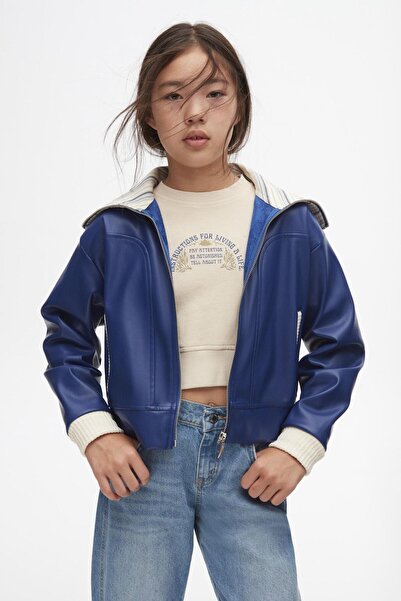 nk kids سترة جلدية صناعية للفتيات - 24KNK37802