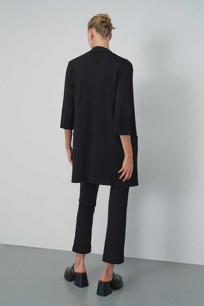 Mısırlı Cardigan de damă cu model negru