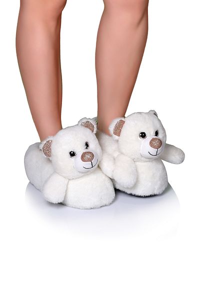 Twigy Bear Γυναικείες Παντόφλες Animal White 36/41