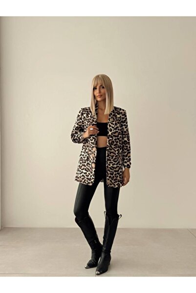 ALYA BUTİK LEOPAR DESEN CEKET