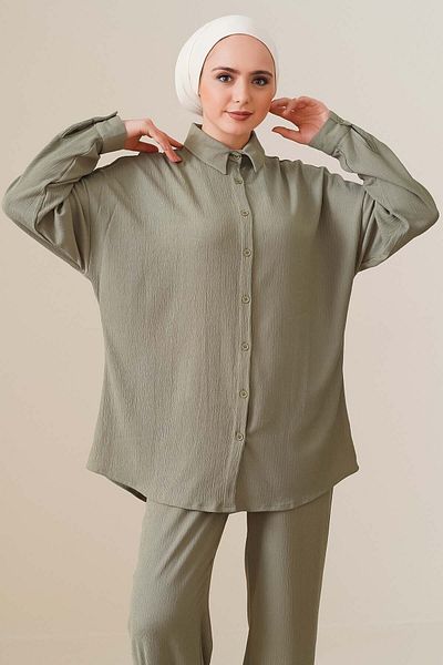 Bigdart T5858 Gestricktes Hijab-Doppelset - Çağla