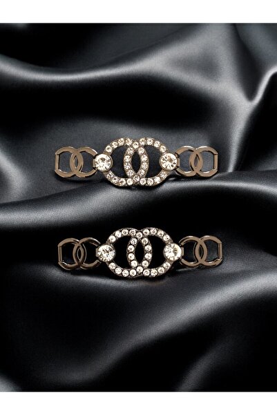 KumaşEvi Yuvarlak Taşlı Metal Toka Ayakkabı Çanta Hobi Ürünleri İçin Aksesuar