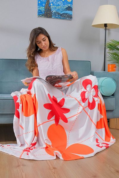 Dotamess Printed Fleece Single Tv Blanket