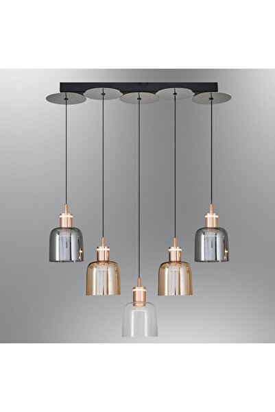 Özcan Aydınlatma Özcan Aydınlatma 2833-5As-28 Potiri 5'Li Sıralı Sarkıt Mixed