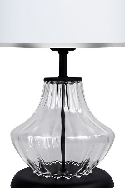 MINIMAL ETICARET VE BILGI TEKNOLOJILERI Prestige Black Transparent Glass Lampshade