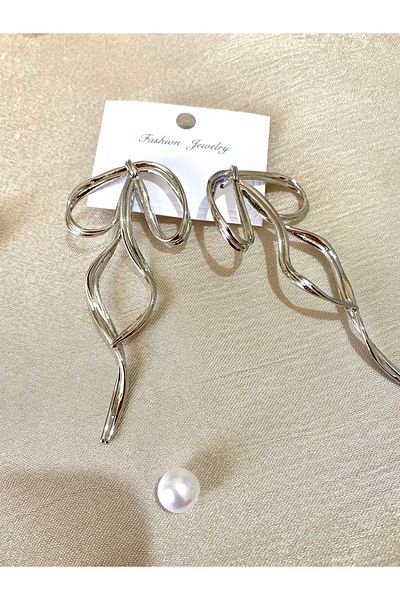 Miri Aksesuar Big Ribbon Earrings