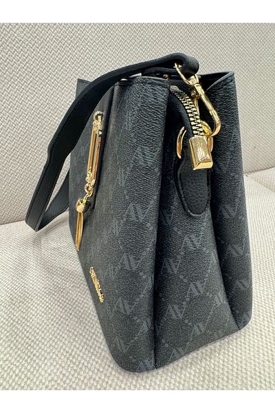 Armine Black 361 Model Women's Bag - Dotted Design