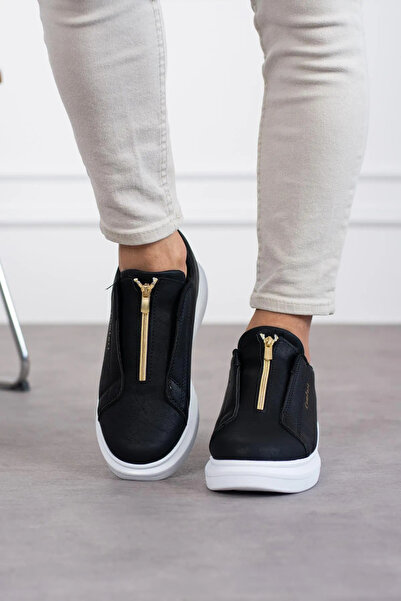 Ayakkabium Чорно-білі кеди на високій підошві з блискавкою - Mhn Ay3643