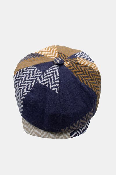 Külah Men's Multicolor Patchwork Artistic Patterned Wool Winter Cap