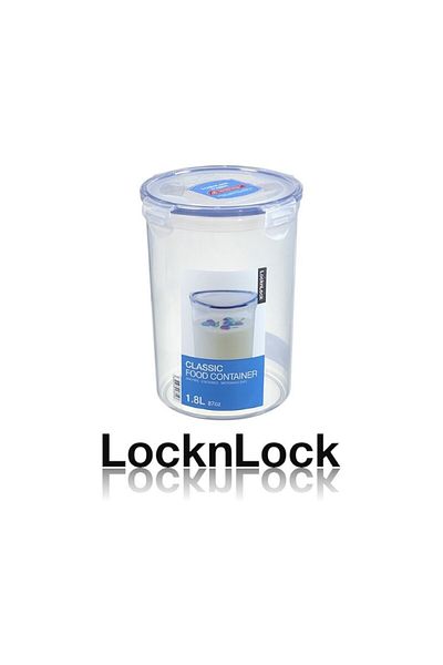 locknlock 1.8L  Round  Airtight Food Storage - BPA-Free, Microwave, Freezer, and Dishwasher Safe
