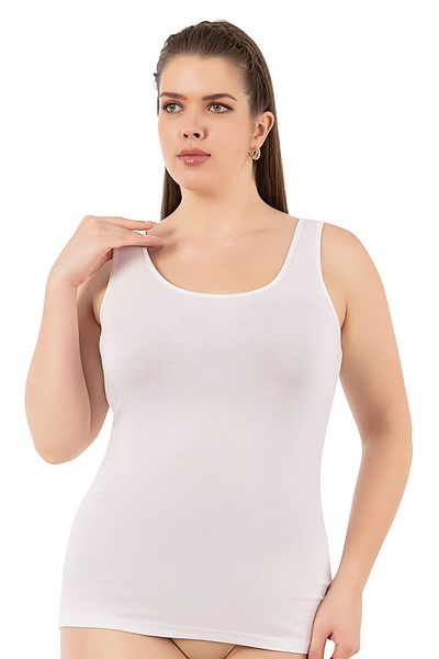 ÖZKAN underwear Özkan 25922 Maiou tricotat pentru femei, flexibil, moale, gros, cu gât rotund, dimensiuni mari