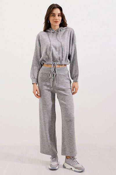 Bigdart 15845 Oversize Double Set s kapucí – šedá