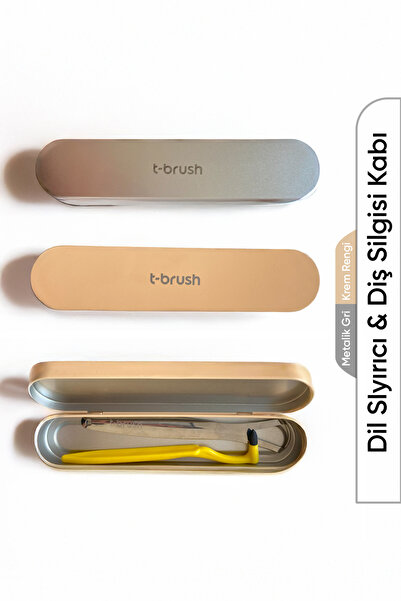 TBRUSH DİL SIYIRICI+DİŞ SİLGİSİ+METAL KAP