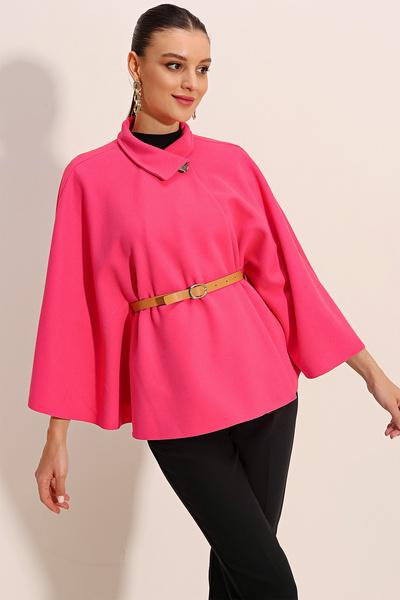 Bigdart 9134 Poncho Stash cu curea - fucsia