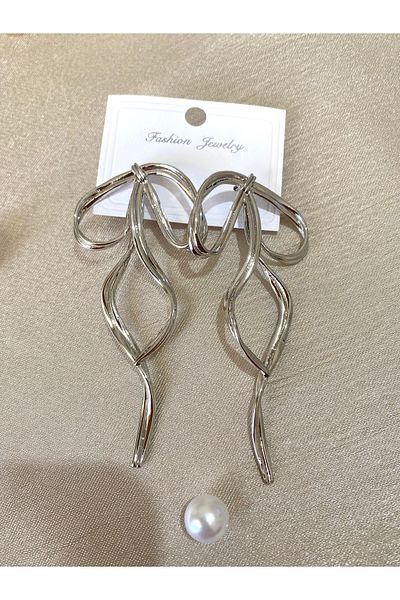 Miri Aksesuar Big Ribbon Earrings
