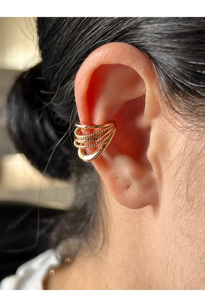Sens Steel Gold Cartilage Earrings