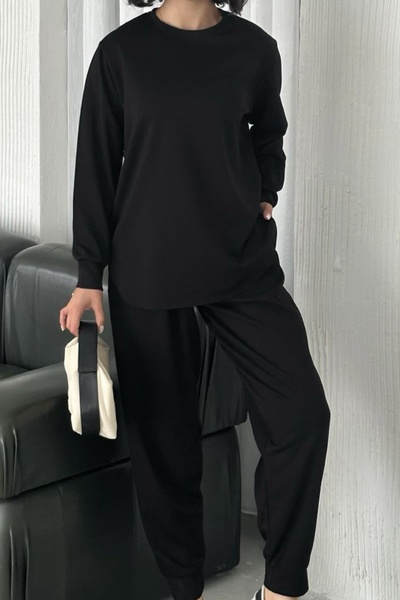 Ded COLLECTION طقم شالوار نسائي موديل برقبة دائرية